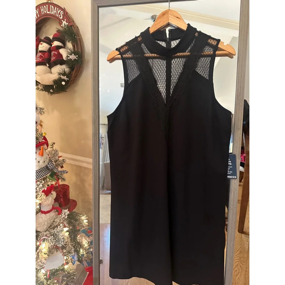 Express Black A Line Shift Dress Size Large - Picture 2 of 6